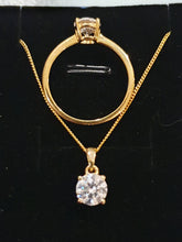 Load image into Gallery viewer, Swarovski Zirconia Ring & Pendant Set
