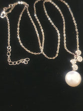 Load image into Gallery viewer, Silver Pearl Drop Pendant