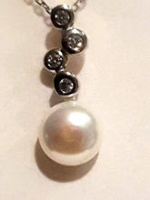 Load image into Gallery viewer, Silver Pearl Drop Pendant