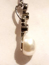 Load image into Gallery viewer, Silver Pearl Drop Pendant