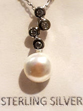 Load image into Gallery viewer, Silver Pearl Drop Pendant