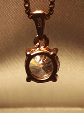 Load image into Gallery viewer, Rose Gold overlay Sterling Silver Swarovski Zirconia Pendant.