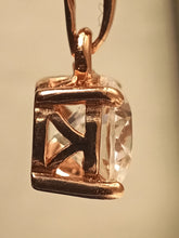 Load image into Gallery viewer, Rose Gold overlay Sterling Silver Swarovski Zirconia Pendant.