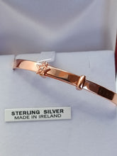 Load image into Gallery viewer, Rose Gold Overlay Silver Childs Bangle.