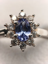 Load image into Gallery viewer, Tanzanite & Zircon Dress Ring