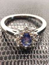 Load image into Gallery viewer, Tanzanite & Zircon Dress Ring