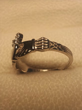 Load image into Gallery viewer, Woman&#39;s Sterling Silver Claddagh Ring
