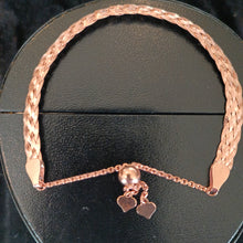 Load image into Gallery viewer, Rose Gold overlay Sterling Silver Bracelet.

