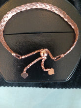 Load image into Gallery viewer, Rose Gold overlay Sterling Silver Bracelet.
