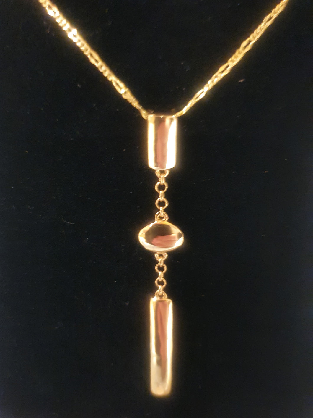 Gold overlay Sterling Silver Contempary Necklace