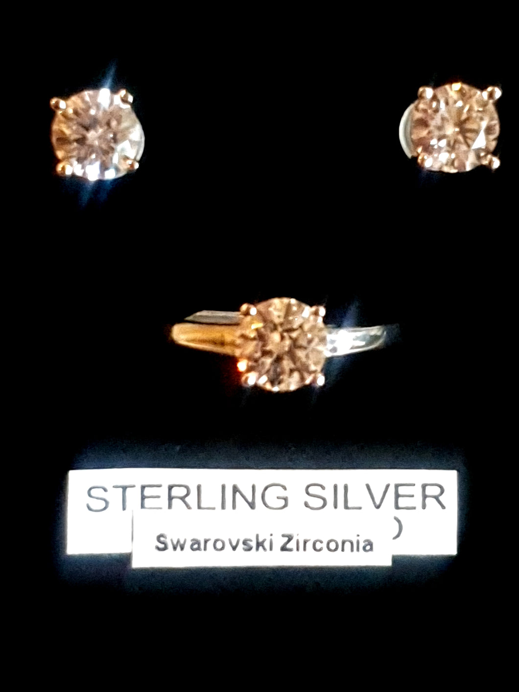 Swarovski Zirconia Ring & Earrings Set